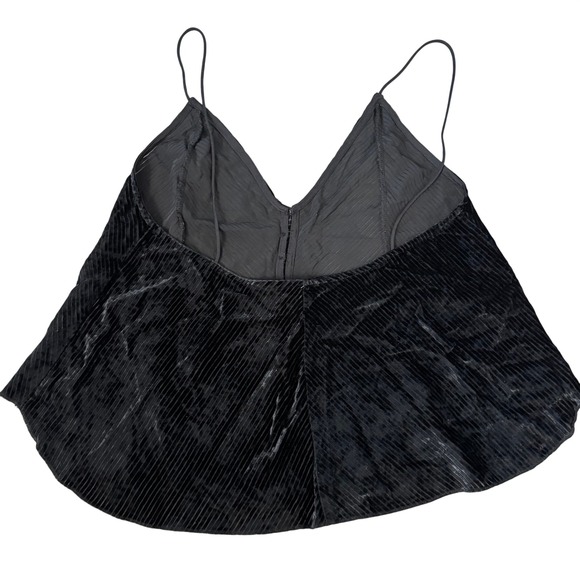 Intimately Free People Corded Velvet Cami Sz M Black Whimsigoth Fairy Grunge 90s - Picture 6 of 8